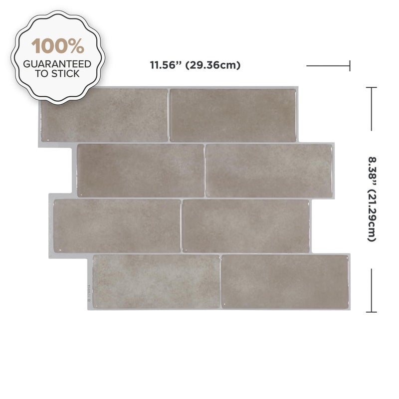 Smart Tiles بلاط ذكي قابل للتقشير واللصق باكسبلاش - 5 ورقات مقاس 11.56 بوصة × 8.38 بوصة - بلاط باكسبلاش لاصق ثلاثي الأبعاد للمطبخ والحمام وبلاط الحائط - Image 4